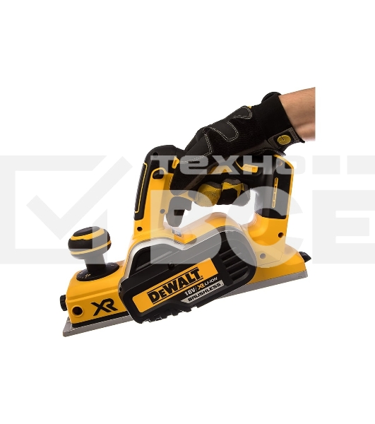 Аккумуляторный бесщеточный рубанок XR DeWalt DCP580N-XJ черный/желтый