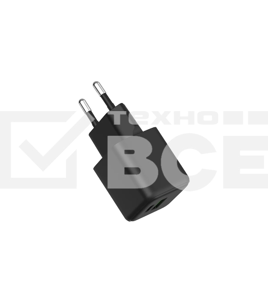 Сетевое зарядное устройство с двумя портами USB-A и Type-C, 20Вт GaN Rexant