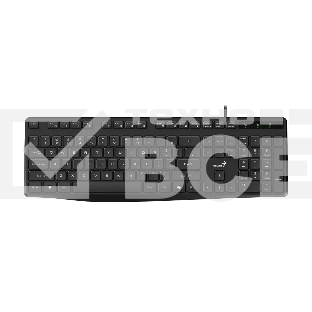 Клавиатура проводная Genius KB-117S Copilot бесшумная/шоколадные клавиши/USB/кабель 1.5м/черный (31300017402)