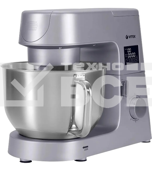 Миксер планетарный Vitek VT-PM0550 2000Вт серебристый