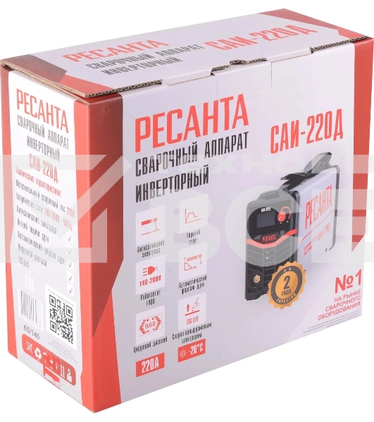 Сварочный аппарат Ресанта САИ-220Д инвертор ММА/TIG 7.8кВт