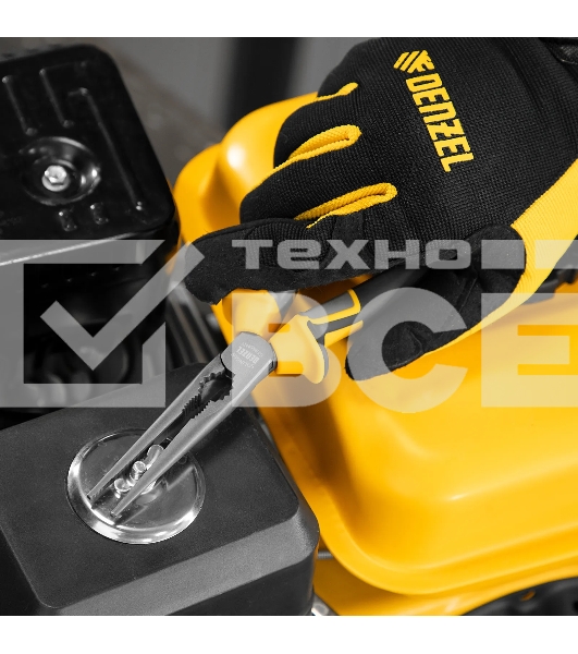 Длинногубцы прямые Denzel 205 мм, трехкомпонентные рукоятки