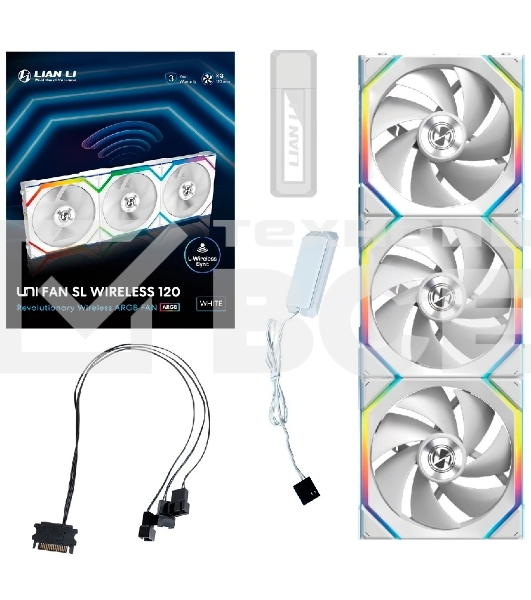 Комплект вентиляторов для корпуса Lian Li Uni Fan SL Wireless 120 белый (G99.12SL1W3W.00)