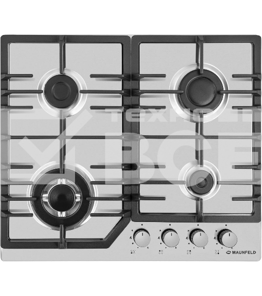 Газовая варочная панель Maunfeld EGHS.64.43CS/G, 4 конфорки, нержавеющая сталь, серебристый
