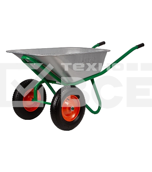 Тачка садово-строительная Palisad 2-х колесная, усиленная, грузоподъемность 320 кг, объем 100 л