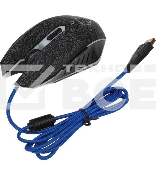 Мышь проводная Defender Shock GM-110L черный, 3200 dpi, USB, кнопки - 6