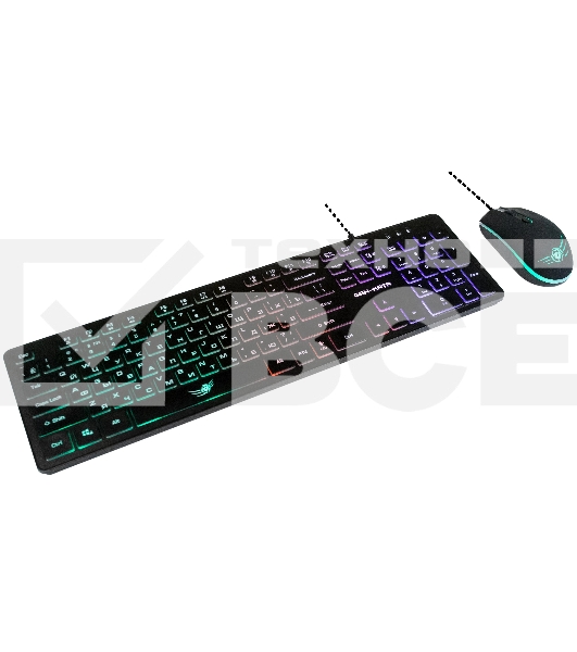 Комплект клавиатура+мышь Dialog Gan-Kata KMGK-1707U проводной, USB, 1600 DPI, чёрный