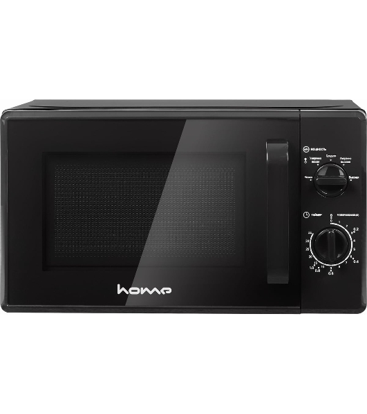 Микроволновая печь home HMM207DB черный, 20 л, 700 Вт, переключатели - поворотный механизм