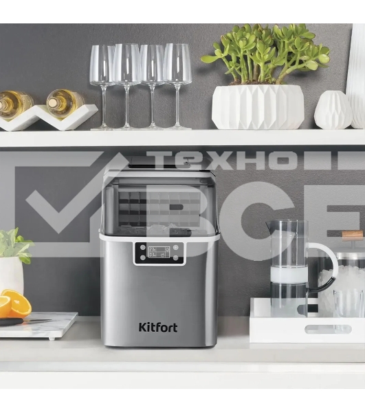 Ледогенератор Kitfort КТ-1826 150Вт 3200мл. нержавеющая сталь/черный