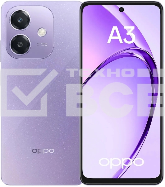 Смартфон Oppo A3, 6/256Gb, фиолетовый