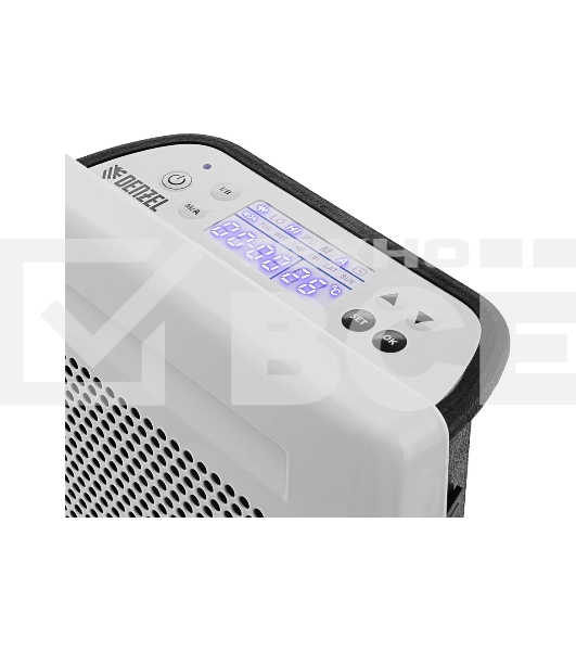 Конвектор гибридный Denzel HybridX-1500 белый, 1500 Вт, 25 м2, термостат, дисплей
