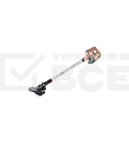 Пылесос вертикальный BRAYER BR4261 бежевый, питание от аккумулятора, 80 Вт, уборка сухая, пылесборник 1 л, работа от АКБ max 35 мин