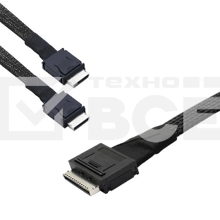 Кабель Amphenol RML80-0249/RML42-0249 Cable OcuLink SFF8611 8i to 2x SFF8611 4i, length= 80cm, OEM