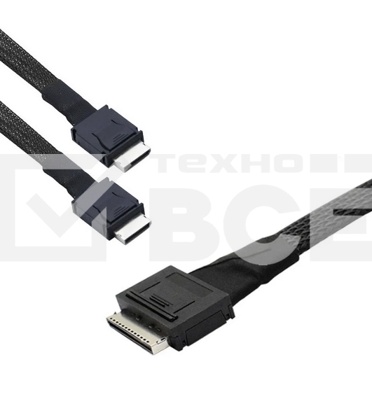 Кабель Amphenol RML80-0249/RML42-0249 Cable OcuLink SFF8611 8i to 2x SFF8611 4i, length= 80cm, OEM