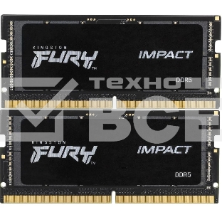 Оперативная память Kingston Fury Impact, DDR5, 64GB (2x32GB), 4800MHz, CL38, SO-DIMM