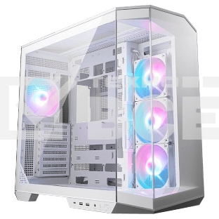 Компьютерный корпус MSI MAG Pano 100R PZ WHITE, Mid Tower, ATX, 2xUSB 3.2 Gen 1, 1xUSB 3.2 Gen2 Type-C, 3x120mm ARGB Reverse Blade Fan, 1x120mm ARGB Fan, ARGB+PWM Control Board,Tempered Glass Window, Brown Box