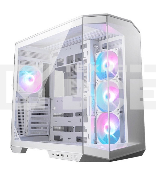 Компьютерный корпус MSI MAG Pano 100R PZ WHITE, Mid Tower, ATX, 2xUSB 3.2 Gen 1, 1xUSB 3.2 Gen2 Type-C, 3x120mm ARGB Reverse Blade Fan, 1x120mm ARGB Fan, ARGB+PWM Control Board,Tempered Glass Window, Brown Box