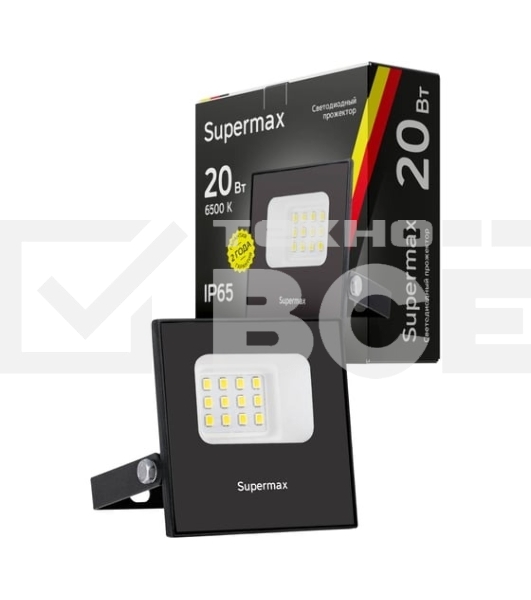 Прожектор светодиодный Supermax SPR 20Вт 6500К 2000лм IP65 Космос S_PR_LED_20