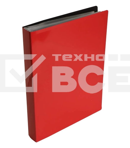 Папка с 80 прозр.вклад. Бюрократ DeLuxe DLVBOX80RED A4 пластик 0.7мм красный в коробе
