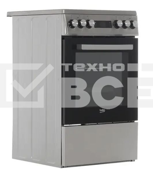 Плита электрическая Beko FSM57300GX черный, конфорок 4 шт, духовка 55 л, 50 см x 85 см x 60 см