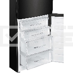 Холодильник Haier C4F740CBXGU1 черный двухкамерный 286/115л морозилка снизу, No Frost, фото4