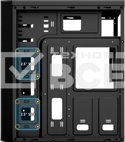 Компьютерный корпус Zalman ZM-T6 черный без БП ATX 1xUSB 2.0 1xUSB 3.0 audio bott PSU