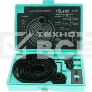 Набор коронок Sturm! 5440202 по дереву (15пред.) для шуруповертов