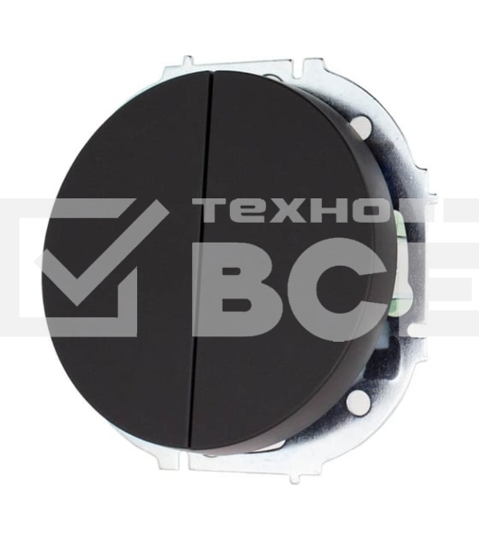 Выключатель 2-кл. СП OSEN 10А IP20 механизм черный бархат LEZARD 743-4288-101