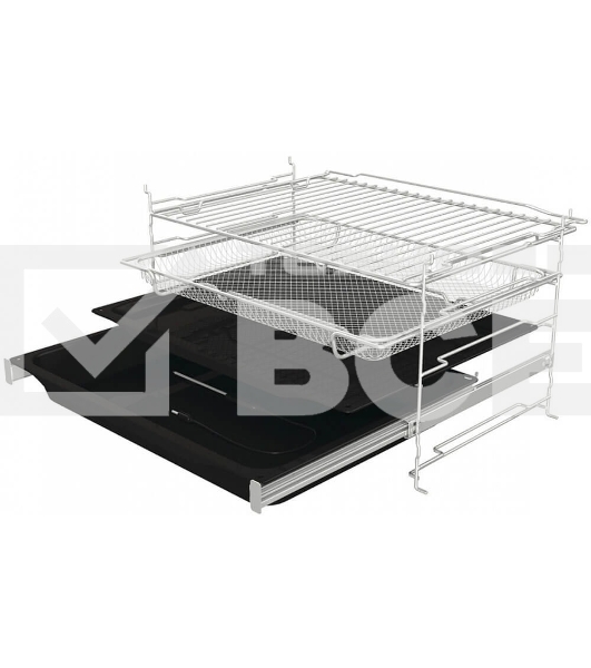 Встраиваемая электрическая духовка Gorenje BP6138B, объем 77 л, макс. температура 320 градусов, сенсорное/поворотное управление, Wi-Fi, пиролитическая очистка, телескопические направляющие на одном уровне, термощуп, AirFry, автоматические программы, динамическая система охлаждения, многоуровневое приготовление, PerfectGrill, энергоэффективность А+, черный