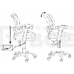 Кресло компьютерное Бюрократ CH-W797/BR/TW-14C TW-14C коричневый, спинка сетка, сиденье коричневый, пластик белый, фото5