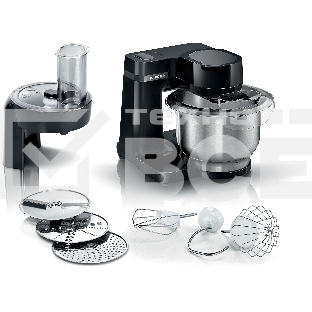 Кухонный комбайн Bosch MUMS2EB01, 700 Вт, 4 скорости, металл чаша 3,8 л, черный