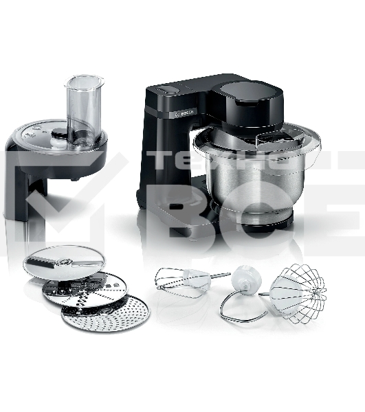 Кухонный комбайн Bosch MUMS2EB01, 700 Вт, 4 скорости, металл чаша 3,8 л, черный