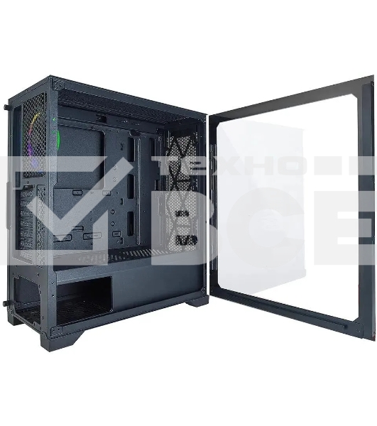 Компьютерный корпус Azza Hive черный без БП ATX 8x120mm 5x140mm 2xUSB2.0 1xUSB3.0 audio bott PSU