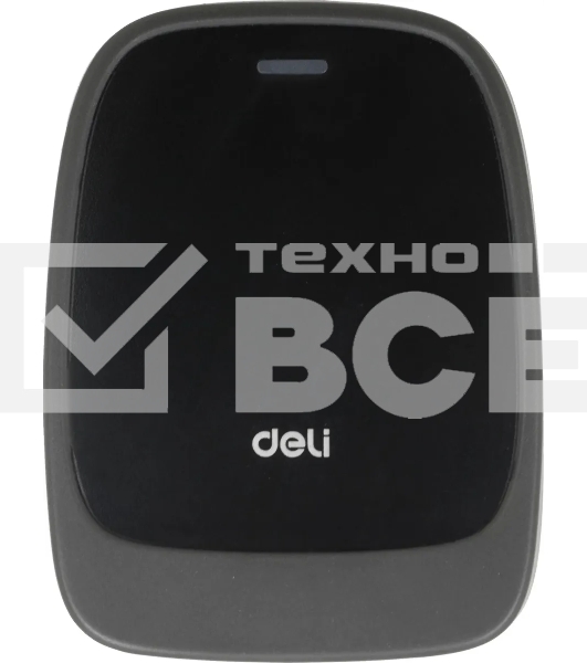 Сканер штрих-кода ручной Deli E14953W 1D лазерный, беспроводной, USB, чёрный