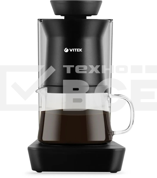 Кофеварка капельная Vitek Metropolis VT-8381 MC черный, исп. кофе - молотый, 0.54 л, 680 Вт.