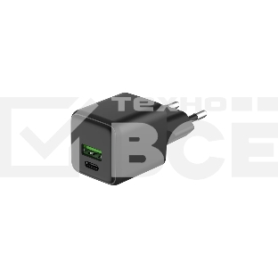 Сетевое зарядное устройство с двумя портами USB-A и Type-C, 25Вт GaN Rexant