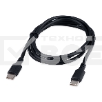 Кабель USB2.0 Cablexpert CC-USB2-CMCM-100-1M, Type-C/Type-C, 5A, 100Вт, PD/QC3.0, медь, 1м, черный, пакет, фото 1