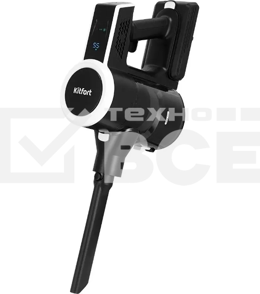 Пылесос вертикальный Kitfort КТ-5393 черный/серебристый, питание от аккумулятора, 125 Вт, уборка сухая, пылесборник 1 л