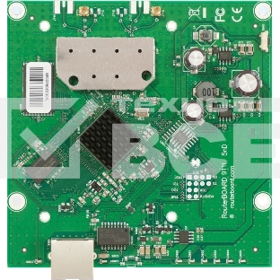Плата роутера MikroTik 911 Lite5 dual with 600MHz Atheros CPU, 64MB RAM, 1x LAN, built-in 5Ghz 802.11a/n 2x2 two chain wireless, 2xMMCX connectors, RouterOS L3