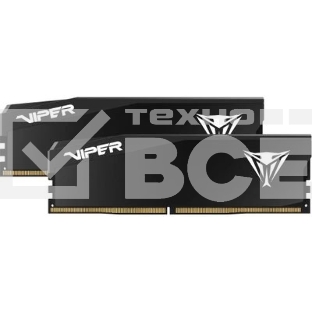 Оперативная память Patriot Viper Elite 5 Ultra, DDR5, 64GB (2x32GB), 6000 MHz, CL28, с радиатором, чёрный