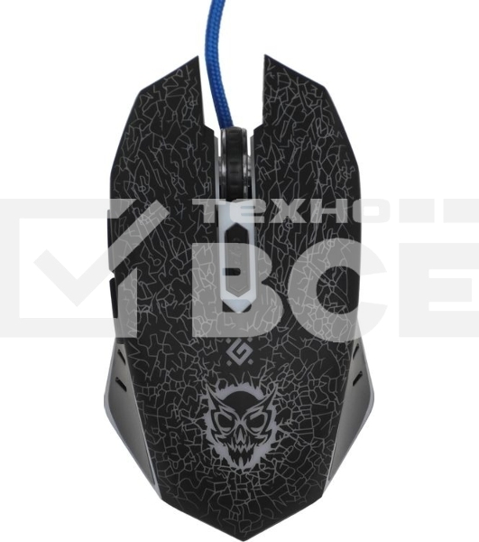 Мышь проводная Defender Shock GM-110L черный, 3200 dpi, USB, кнопки - 6