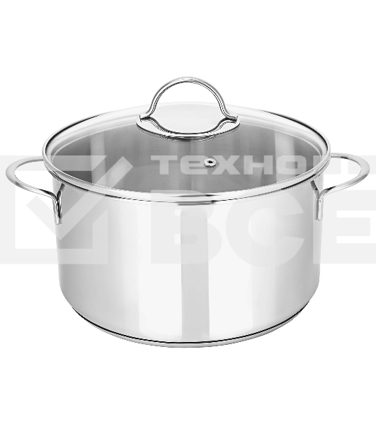 Кастрюля из нержавеющей стали APPETITE SH05273 pretty 2,7 л, стеклянная крышка с ободком и пароотводом, диаметр 18 см.