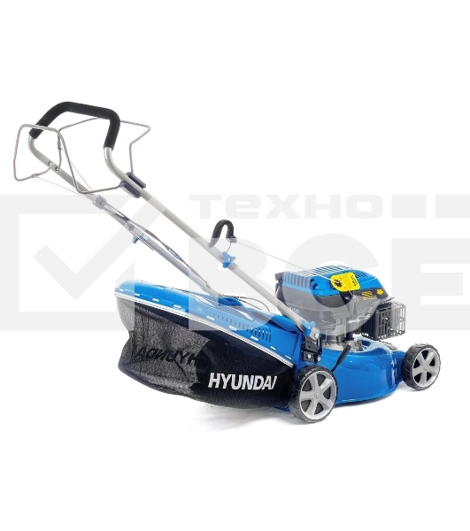 Бензиновая газонокосилка HYUNDAI L 4310S двигатель HYUNDAI ICV150,4-х такт, 3,5 л.с./149 см3, 43 см, 225-75 мм, 32 кг