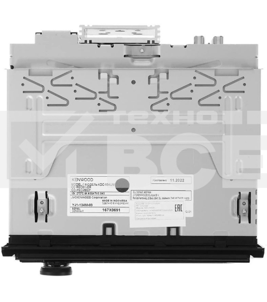 Автомагнитола Kenwood KDC-154UM, 1 DIN, CD, USB Type-A, AUX, съёмная панель