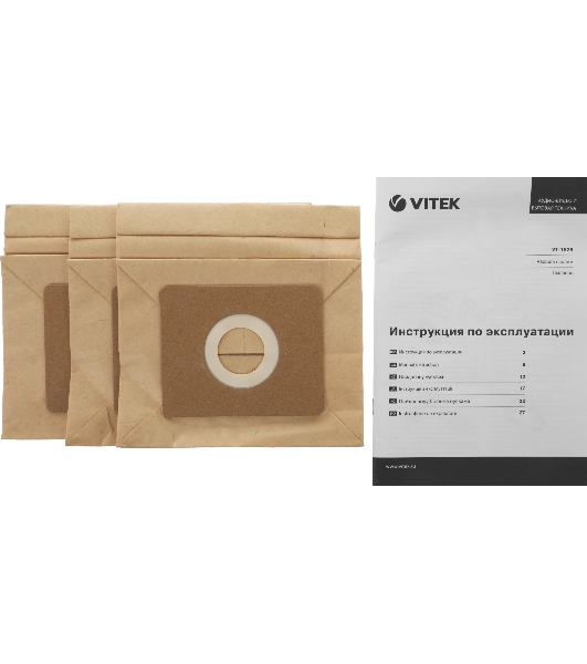 Пылесос Vitek VT-1828 серый, 300/1600 Вт, уборка сухая, пылесборник мешок 3 л