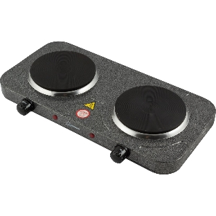 Плита настольная электрическая Homestar HS-1104 серый, 2 кВт, ТЭН, конфорки - 2, эмаль, поворотные переключатели