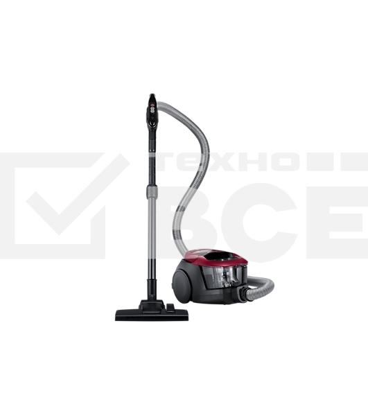 Пылесос Samsung VC18M31A0HP бордовый/черный, 380/1800 Вт, уборка сухая, пылесборник контейнер 2 л