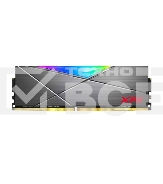 Оперативная память XPG Spectrix D50 RGB, DDR4, 32GB (1x32GB), 3600MHz, CL18, UDIMM, RGB, с радиатором, серый