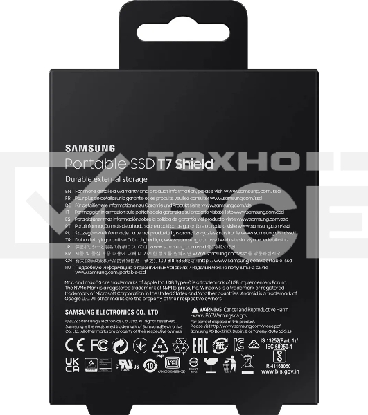 Твердотельный диск Samsung T7 Shield External 4Tb BLACK USB 3.2 (MU-PE4T0S/WW)