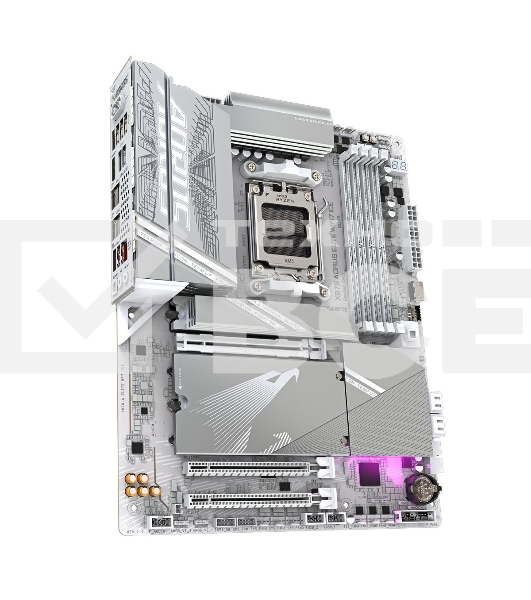 Материнская плата Gigabyte X870 AORUS ELITE WIFI7 ICE, AM5, AMD X870, 4xDDR5, 4xSATA, 4xM.2, 1xPCI-E 5.0 x16, 1xPCI-E 4.0 x4, 1xPCI-E 3.0 x2, 1xHDMI, 1x 2.5Gb LAN, 2xUSB-C 4.0, 2xUSB 3.2 Gen 2, 4xUSB 3.2 Gen 1, 4xUSB 2.0, 2x3.5 мм, 7.1, ATX